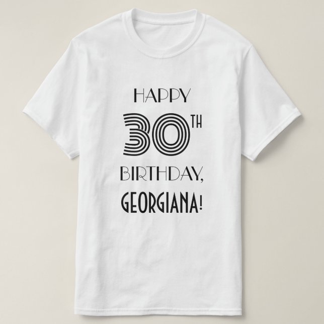 T-shirt Art Déco Inspiré Look 30th Birthday Party (Design devant)