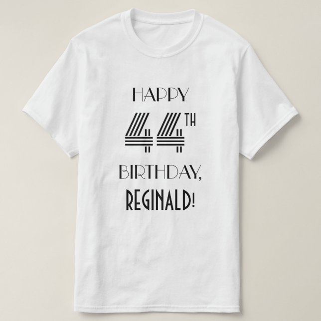 T-shirt Art Déco Inspiré Look 44th Birthday Party Shirt (Design devant)