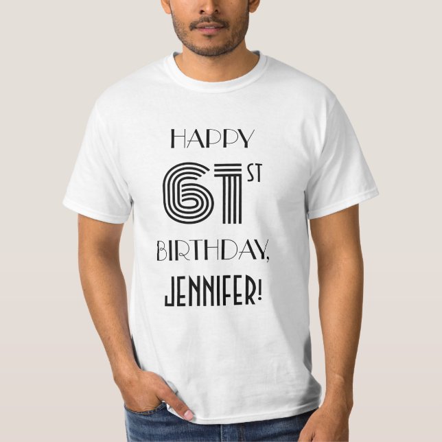 T-shirt Art Déco Inspiré Look 61e Anniversaire de fête che (Devant)
