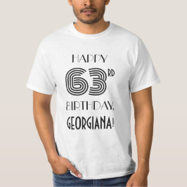 T-shirt Art Déco Inspiré Look 63e Anniversaire Fête Chemis