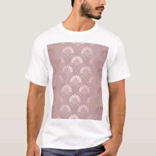 T-shirt Art Déco : Or Lattice Elégance.