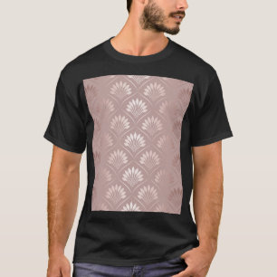 T-shirt Art Déco : Or Lattice Elégance.