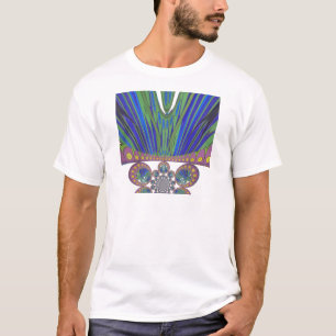 T-shirt Art Décoratif Bleu d'Afrique Design Imprimer