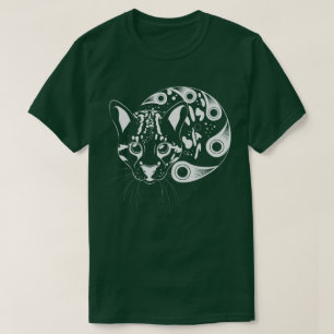 T-shirt Art d'encre de grand chat d'Ocelot