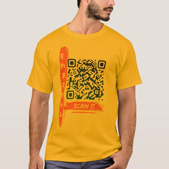 T-shirt Art Design unique QR Code Scan Pour Visiter Insta (Devant)