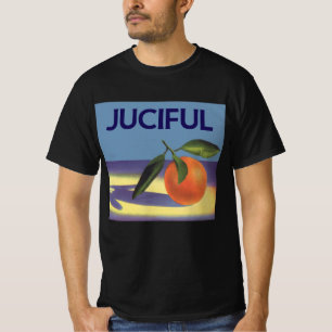 T-shirt Art d'étiquette de caisse de fruits vintage, Orang