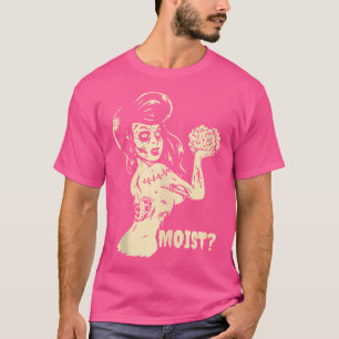 T-shirt Art d'horreur - Goth Girl Cerveau Mangeur Moist - 