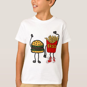 T-shirt Art drôle d'hamburger et de bande dessinée de