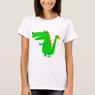 T-shirt Art drôle frais de primitif d'alligator