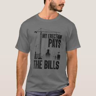 T-shirt Art Drôle Grue Pour Hommes Femmes Tour Machine à g