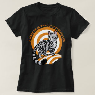 T-shirt Art du chat de sensibilisation à l'Américain Short