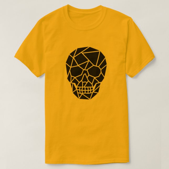 T-shirt Art du crâne géométrique Hommes (Design devant)