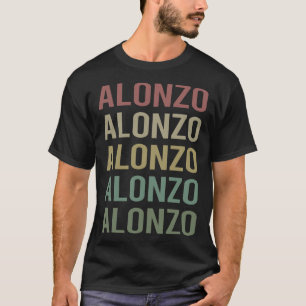 T-shirt Art du texte coloré - Nom de l'Alonzo