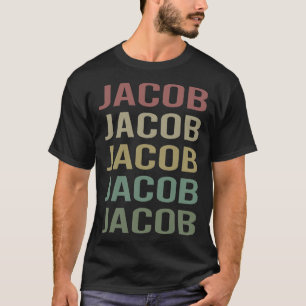 T-shirt Art du texte coloré - Nom Jacob
