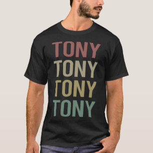 T-shirt Art du texte coloré - Nom Tony