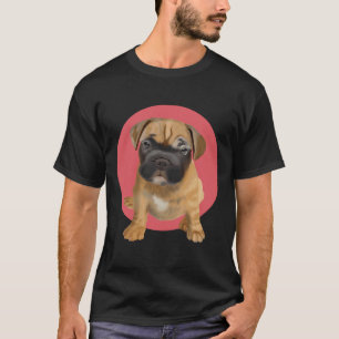 T-shirt Art d'un bébé pug sur fond saumon Classique 3