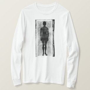 T-shirt Art effrayant, silhouette d'homme surréaliste abst