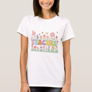 T-shirt Art "enseignant" excentrique - Cadeau pastel pour 