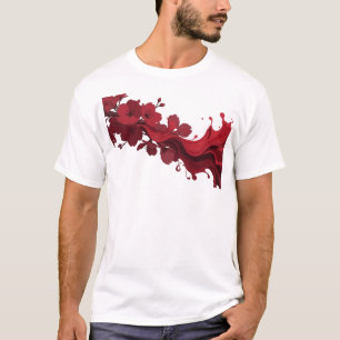 T-shirt Art Floral Abstrait Moderne Expression Artistique