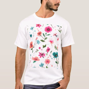 T-shirt Art floral dynamique