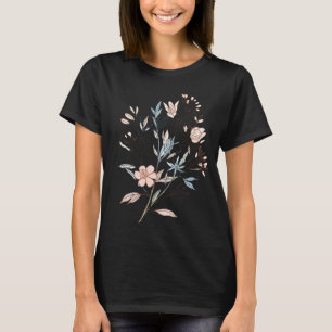 T-shirt Art floral élégant en fleurs Fleur botanique mod