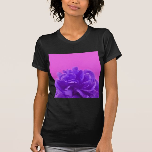 T-shirt Art Floral pourpre et framboise (Devant)