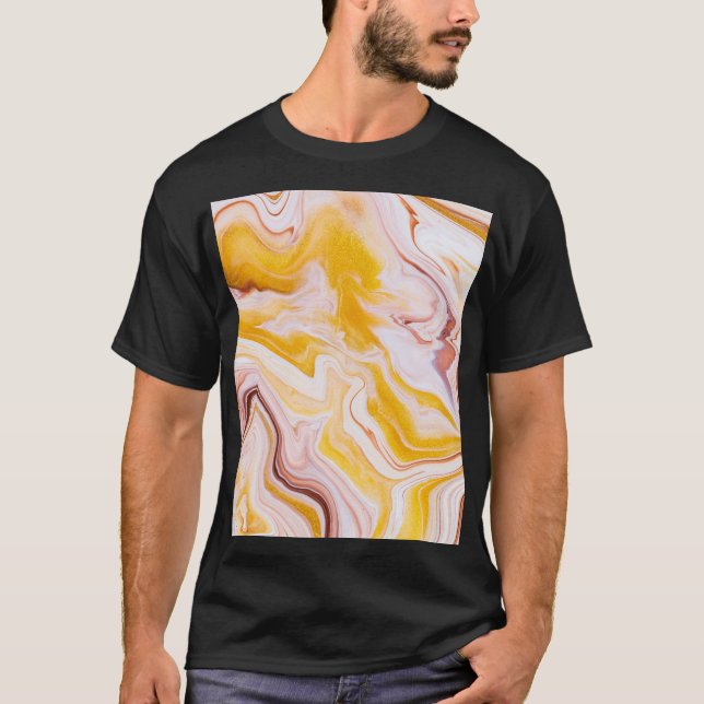 T-shirt Art fluide : texture abstraite irisée. (Devant)