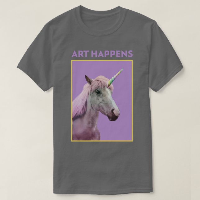 T-shirt Art Happen Unicorn Horse (Design devant)