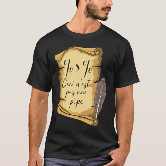 T-shirt Art History Ceci n'est Pas Une Pipe Data Scientist (Devant)