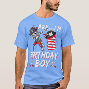 T-shirt Art I'm 5 Anniversaire 5e Dabbing Skeleton Pirate