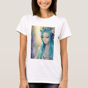 T-shirt Art Imaginaire Ethéal Belle Fée Bleue
