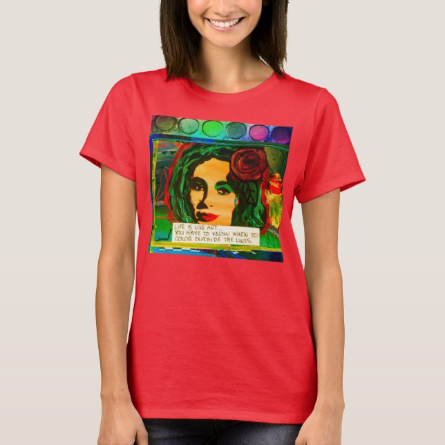 T-SHIRT-ART IST WIE LIFE-YOU MÜSSEN WISSEN T-Shirt (Vorderseite)