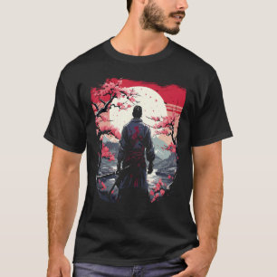 T-shirt Art japonais Ninja Ukiyo-e Samurai Vintage Fighte