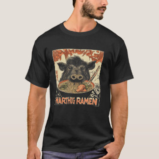 T-shirt Art Japonais Pop Amoureux de Nouilles Faune Phacoc