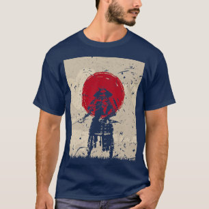 T-shirt Art japonais Samurai Vintage Fighter Retro Design