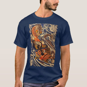 T-shirt Art japonais vintage combattant salamandre géante