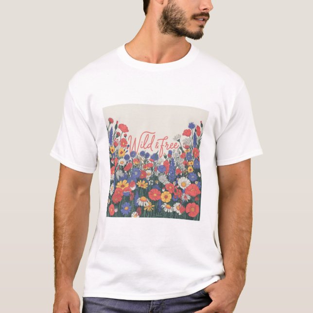 T-shirt Art Jardin fleur sauvage (Devant)