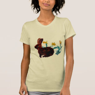 T-shirt Art jonquille de lapin mignon