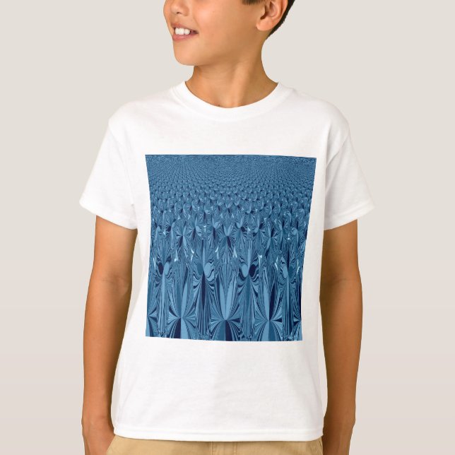 T-shirt Art Kaleidoscope bleu Iridescente Extraordinaire (Devant)