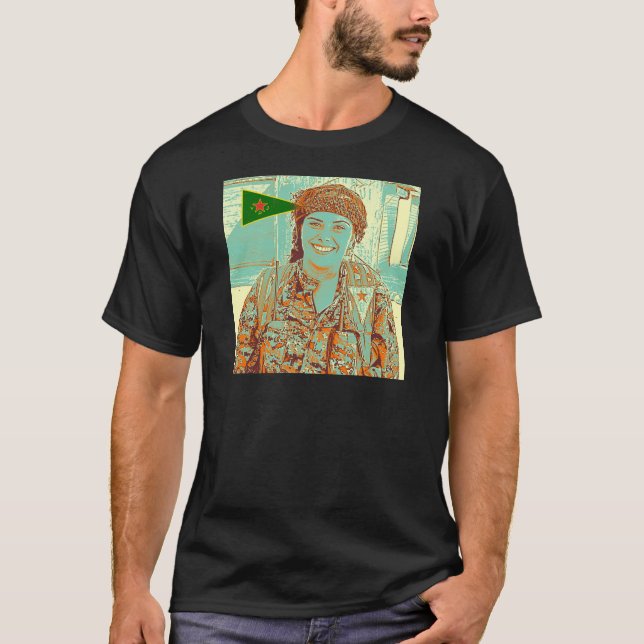 T-shirt Art kurde du combattant 2 de YPJ (Devant)
