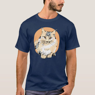T-shirt Art Main Coon Design graphique Chat Surdimensionné