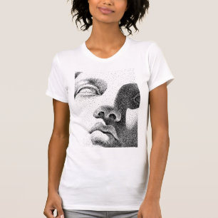 T-shirt Art matriciel : Visage de marbre classique