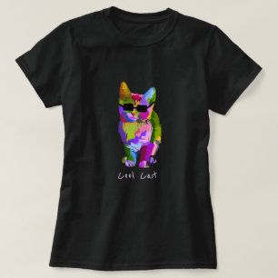T-shirt Art moderne cool pop art chaton chaton