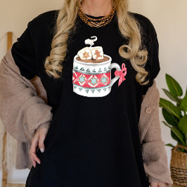 T-shirt Art moderne Coquette Femmes Joyeux Noël