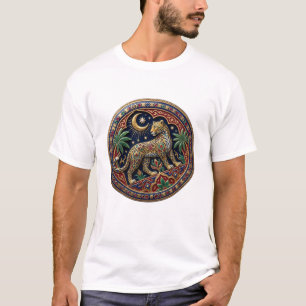 T-shirt Art mystique du léopard arabe sous la lune du dése