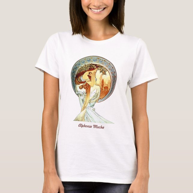 T-shirt Art Nouveau Alphonse Mucha (Devant)