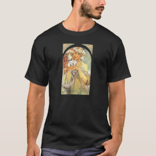 T-shirt Art Nouveau - Alphonse Mucha "fleur "