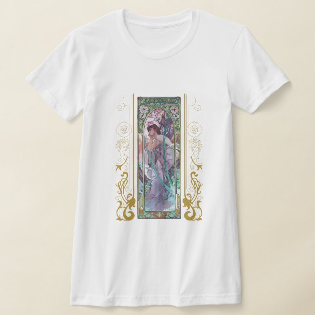 T-shirt Art Nouveau Alphonse Mucha Soirée Contemplation (Poser)