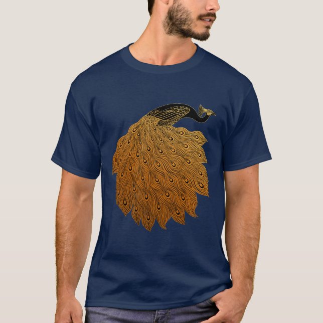 T-shirt Art Nouveau Peacock Will Bradley (Devant)