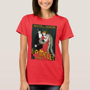 T-shirt Art Nouveau vintage, Mode italienne Amour Romance